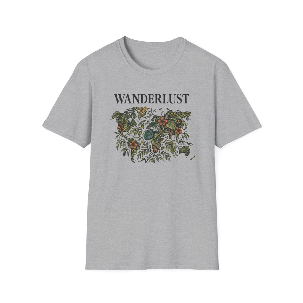 Lush Tropical Floral Scene T-Shirt